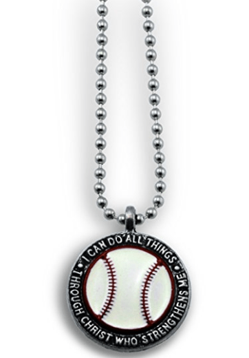 Baseball Necklace "I Can Do All Things Through Christ"