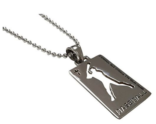 Christian Stainless Steel Sport Medal Necklace