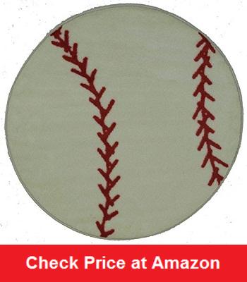 Baseball Round Rug